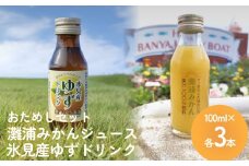 灘浦みかんジュース＆氷見産ゆずドリンク おためしセット 富山県 氷見市 ジュース 飲料 柚子 蜜柑 ユズ ミカン