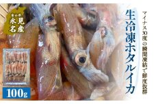 生冷凍ホタルイカ（凍眠） 100g 富山県 氷見市 ほたるいか しゃぶしゃぶ 冷凍