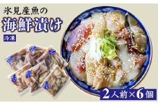 氷見産魚の海鮮漬け（冷凍）2人前×6個 