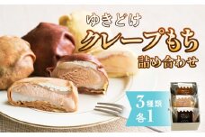ゆきどけクレープもち　詰め合わせ 3種類 各1 クレープ スイーツ 餅 デザート 富山県 氷見市