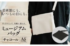 ミュージアムバッグ チャコール メンズ レディース 斜めがけ ショルダーバッグ 帆布 a5