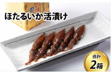 ほたるいか活漬け２箱セット【 醤油漬け ホタルイカ 朝どれ 沖漬 沖漬け 塩辛 朝獲れ おつまみ 珍味 観光 ギフト カネツル砂子商店 ザ共通テン ザ・共通テン  】