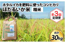 【先行予約】【新米】ほたるいか米（精米10kg）×3回 計30kg【3ヶ月定期便】25年10月開始【訳あり 米 コシヒカリ こしひかり ほたるいか ホタルイカ お米 ブランド米 富山 滑川】