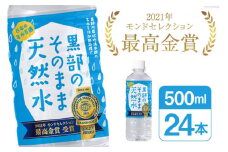 [№5313-0077]黒部のそのまま天然水500ml×24本 水 飲料水 名水 ナチュラルミネラルウォーター/黒部まちづくり協議会/富山県 黒部市 [20780423]