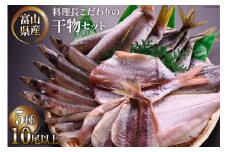 [№5313-0145]【2024年9月下旬より順次出荷】無添加 干物 詰め合わせ 5種類 10尾以上 期間限定 産地直送 冷凍 / 生地温泉たなかや / 富山県 黒部市