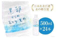 [№5313-0181]【24本】黒部からのおくりもの 500ml×24本×1ケース 水 飲料水 ミネラルウォーター / IAC / 富山県 黒部市【名水百選 黒部の名水 防災 アウトドア ペットボトル 5000円 5000円以下 送料無料】