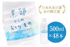 [№5313-0182]【48本】黒部からのおくりもの 500ml×24本×2ケース 水 飲料水 名水 ミネラルウォーター 2個口配送/IAC/富山県 黒部市