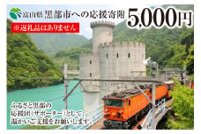 [№5313-0234]黒部市への応援寄附（返礼品はありません）1口 5,000円 返礼品なし
