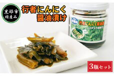 [№5313-0366]【黒部市特産品】行者にんにく醤油漬け3瓶セット/富山県黒部市