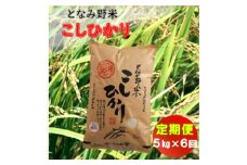＜毎月定期便＞となみ野米こしひかり5kg全6回【4059204】