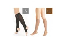 キュッとひきしめレッグシェイパー2枚セット(黒・Sサイズ、ベージュ・LLサイズ)【1289586】