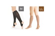 キュッとひきしめレッグシェイパー2枚セット(黒・Mサイズ、ベージュ・LLサイズ)【1289607】