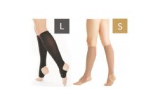 キュッとひきしめレッグシェイパー2枚セット(黒・Lサイズ、ベージュ・Sサイズ)【1289623】