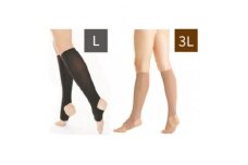 キュッとひきしめレッグシェイパー2枚セット(黒・Lサイズ、ベージュ・3Lサイズ)【1289627】