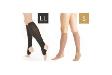 キュッとひきしめレッグシェイパー2枚セット(黒・LLサイズ、ベージュ・Sサイズ)【1289634】