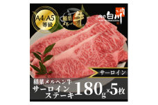 稲葉メルヘン牛(A4-A5)　サーロインステーキ(180g×5枚)【1291612】
