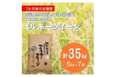 ＜毎月定期便＞ミルキークイーン(海藻のちから)(精米)5kg全7回【4051586】