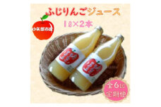 ＜2ヵ月毎定期便＞丸ごとサンふじりんごジュース　1L×2本全6回【4058404】
