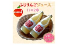 ＜2ヵ月毎定期便＞丸ごとサンふじりんごジュース　1L×2本全6回【4058404】