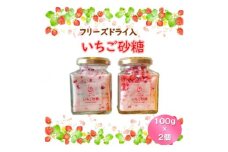 ＜いちご砂糖＞フリーズドライいちご入りグラニュー糖　2個セット【1571466】
