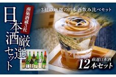南砺市地元酒蔵3社の日本酒厳選12本セット