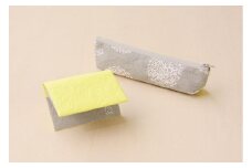 五箇山産和紙カードケース・ペンケースセット（シロエビ/イエロー）