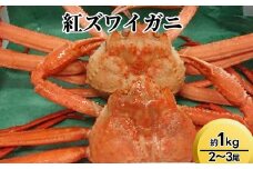 【おすすめ】紅ズワイガニ約1kg（2～3尾）【棚辺水産】