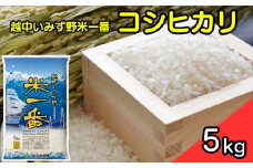 【R6年度産米】一等米 富山県産コシヒカリ「米一番」5kg【精米】｜米 お米 令和6年産米 ブランド米 銘柄米 等級検査 1等米 こめ 5キロ 送風乾燥 色彩選別 低温貯蔵 白米 小分け 送料無料 富山県産 射水市産