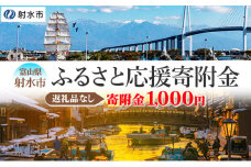 富山県射水市　応援寄附（返礼品なし） 1,000円