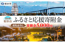 富山県射水市　応援寄附（返礼品なし） 5,000円