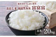 【R7年度産米 新米予約】総理大臣賞受賞 人気のブランド米「富富富」20kg（5kg×4）【玄米】｜米 お米 新米 先行予約 令和7年産米 ブランド米 銘柄米 こめ 20kg 20キロ 三世代交流 白米 送料無料 富山県 射水市おおしま ほほ笑み米
