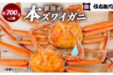 【伍右衛門】新湊産本ズワイガニ約700g×2尾｜海鮮 お祝い 集まり メニュー 冬の味覚 新鮮 国産 富山県産 ※離島への配送不可 ※2025年11月上旬～2026年3月中旬頃 ※発送まで1か月以上かかる場合があります。