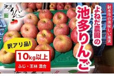 【射水のおいしい果実】【林檎】 よねだ農園の池多りんご ふじ・王林 訳アリ品10kg以上 ※沖縄・離島への配送不可 ※2025年11月中旬～12月中旬頃に順次発送予定