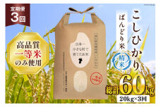 【3ヶ月定期便】【一等米100％】ばんどり米（コシヒカリ）精米 20kg（5kg×4袋） [農事組合法人東和 富山県 舟橋村 57050227] お米 白米 美味しい こしひかり 富山 農家