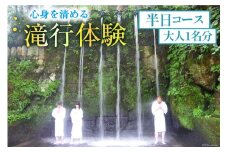 21 滝行 体験 半日コース 大人１名分 チケット [上市町観光協会 富山県 上市町 32280166] 食事 付き 旅行 旅行券