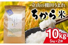 立山のちから米 コシヒカリ 合計10kg (5kg×2袋) こしひかり 銘柄米 ブランド米 国産 米 お米 日本米 ギフト 贈り物 備蓄 防災 食品 F6T-537