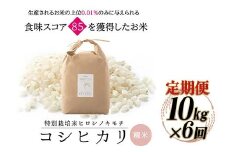 【6回定期】特別栽培米 コシヒカリ ヒロシノキモチ 精米 10kg 総計60kg ブランド米 銘柄米 国産 米 お米 日本米 ギフト 贈り物 備蓄 防災 食品 陽咲玲 はるざれ F6T-626