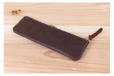 ペンケース ブラウン [アトリエSASSA 富山県 朝日町 34310058] ペン 革 おしゃれ 手作り シンプル レザー