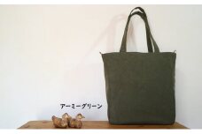 トートバッグ　L アーミーグリーン [アトリエSASSA 富山県 朝日町 34310409] キャンバス 帆布 バッグ 鞄 カバン ビジネス カジュアル お稽古バッグ