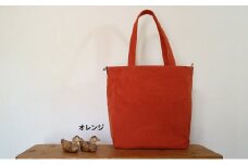 トートバッグ　L オレンジ [アトリエSASSA 富山県 朝日町 34310413] キャンバス 帆布 バッグ 鞄 カバン ビジネス カジュアル お稽古バッグ