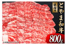 牛肉 とやま和牛 焼肉用 800g [JAみな穂 富山県 朝日町 34310489] 和牛 肉 焼肉 焼き肉 肩ロース A4ランク以上 朝日町産 冷凍