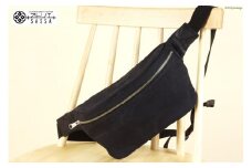 フェスバッグ ブラック / アトリエSASSA / 富山県 朝日町 [34310164] バッグ シンプル ヴィンテージ ボディバッグ 斜めがけ 革 レザー 帆布