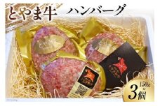 ハンバーグ とやま牛ハンバーグ 150g×3個 国産 ビーフ 肉料理 おかず 惣菜 時短 真空パック 冷凍 / カシワファーム / 富山県 朝日町 [34310291]
