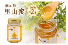 里山蜜 160g×2本 / うし太郎信繁 / 富山県 朝日町 [34310310] はちみつ 蜂蜜 ハチミツ 国産 百花蜜 非加熱 ハニー 養蜂