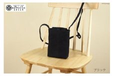 【ブラック】ポシェット [アトリエSASSA 富山県 朝日町 34310380-bk] ショルダー ショルダーバッグ 鞄 かばん カバン 帆布 革 おしゃれ 手作り シンプル レザー