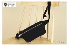 【ブラック】フェスバッグ S [アトリエSASSA 富山県 朝日町 34310323-bk] ボディバッグ 鞄 かばん カバン 帆布 革 おしゃれ 手作り シンプル レザー