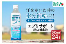飲料 エブリサポート 経口補水液 500ml 24本 1ケース [広貫堂 富山県 朝日町 34310395] ドリンク 水分補給 スポーツ飲料 スポーツドリンク 熱中症対策 暑さ対策 ペットボトル まとめ買い