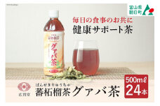 お茶 グァバ茶 500ml 24本 1ケース [広貫堂 富山県 朝日町 34310389] グアバ ノンカフェイン カロリーゼロ 健康茶 ケース 箱 まとめ買い リピート 黒部名水  500ml