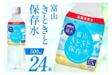 保存水 7年 富山きときと保存水 500ml×24本 1ケース [Nビバレッジ 富山県 朝日町 34310472] 水 ペットボトル 防災 防災グッズ ミネラルウォーター ローリングストック 長期保存水 備蓄 備蓄水