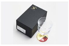 山中漆器　華正蒔絵ガラス　冷酒グラス　赤富士